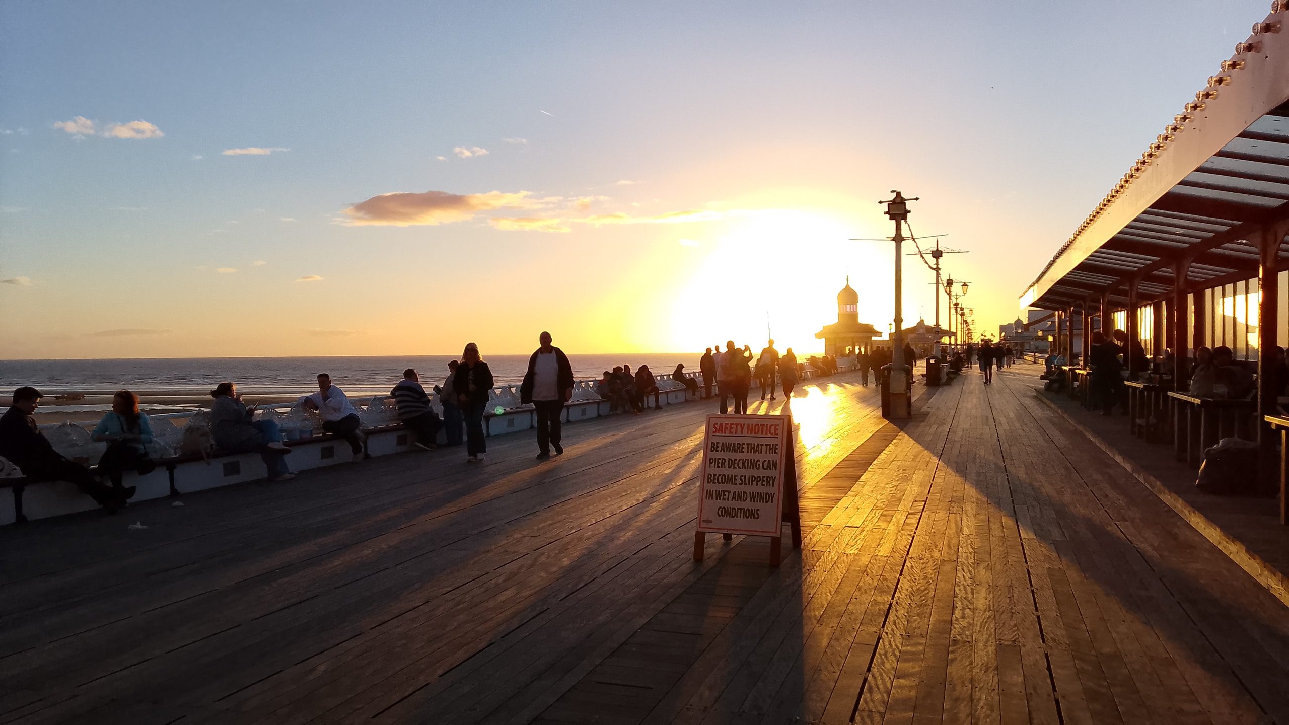 Blackpool North Pier with sunset